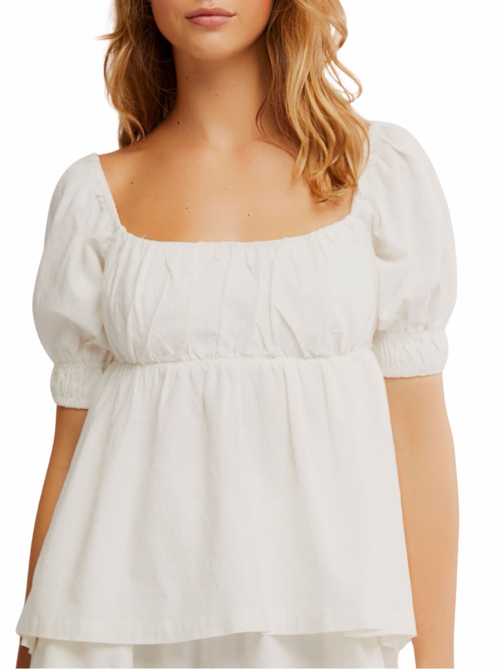 Free People Donnie Cotton Babydoll Top Size Large